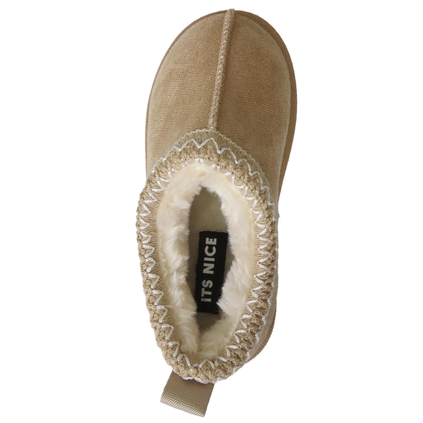 Harmony Girls' Slippers with Faux Suede & Aztec Embroidery