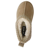 Harmony Girls' Slippers with Faux Suede & Aztec Embroidery
