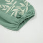 Smoke Green Embroidered Sleeve Tiered Blouse