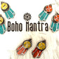 Ethnic Earrings-Nepal Tibet-Natural Stone Jewellery-Silver Stone Earrings.