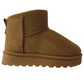 Lianna Girls’ Faux Suede Ankle Boots with Plush Faux Fur Lining – Beige, Camel & Black