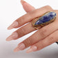 Rose Quartz & Sodalite Teardrop Statement Rings.