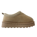 Harmony Girls' Slippers with Faux Suede & Aztec Embroidery