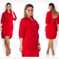 Irregular plus size shirt dress