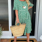 Sandra | Round Neck Polka Dot Print Midi Dress