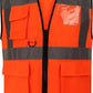 William Mens High-Visibility Reflective Safety Vest with Multi-Purpose Pockets