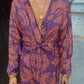 Sophia | Vintage Printed V-Neck Long-sleeve Elegant Dress