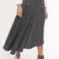 Carole Night Flower Asymmetric Midi Skirt