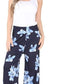 Kira Women's Floral Print Palazzo Pants Cute Summer Wide Leg Comfort