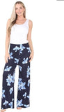 Kira Women's Floral Print Palazzo Pants Cute Summer Wide Leg Comfort