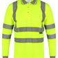 Edward Mens High Visibility Long Sleeve Safety Polo Shirt Reflective Hi-Viz Workwear