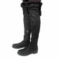 Jessica Long Knee High Winter Zip Up Furry Faux Suede Boots Black