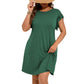 Women’s Casual Ruffle Dress with Cross Back – Loose Fit Summer Style