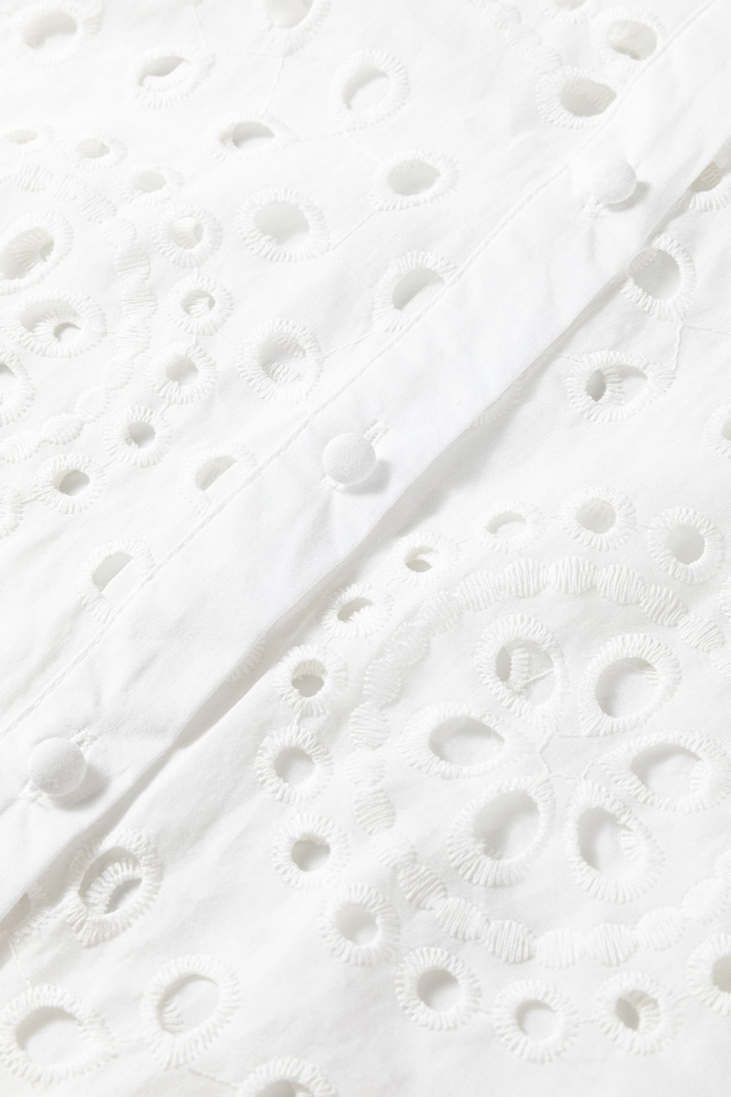 White Cutwork Embroidered Crop Top