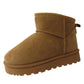 Lianna Girls’ Faux Suede Ankle Boots with Plush Faux Fur Lining – Beige, Camel & Black