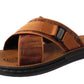 Men Luxurious Cross-Strap Faux Leather Sandals - Available in Black & Brown