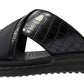 Men Luxurious Cross-Strap Faux Leather Sandals - Available in Black & Brown