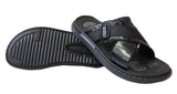 Men Luxurious Cross-Strap Faux Leather Sandals - Available in Black & Brown