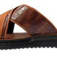 Men Luxurious Cross-Strap Faux Leather Sandals - Available in Black & Brown