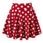 Kpop Polka Dot Print Skater Skirts, Casual Ruffle A Line Versatile Mini Skirts, Women's Clothing
