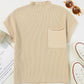 Cozy Oatmeal Sweater Dress - Ribbed Knit with Pockets