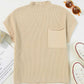 Cozy Oatmeal Sweater Dress - Ribbed Knit with Pockets