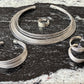 4 Piece Brass / Sliver Set. Necklace, Bangle, Ring, Earrings.