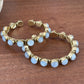 Moonstone Cuff Bangles – Adjustable Brass Bracelets with Natural Stones.