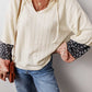 Patchwork Petals Knit Blouse