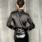 Black PVC Shiny Mini Skirt