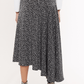 Carole Night Flower Asymmetric Midi Skirt