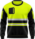 Jacob Mens Hi-Vis Long Sleeve Safety Sweatshirt with Reflective Strips