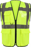 William Mens High-Visibility Reflective Safety Vest with Multi-Purpose Pockets