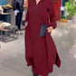 Tamira | Side Slit Lapel Loose Long Dress