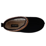 Ladies Cozy Indoor Slippers – Faux Fur Lined, Aztec Style