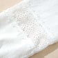 White Guipure Lace Frill Sleeve Blouse
