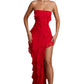 2024 Summer Trend Skinny Women's Fashion Tube Top Backless Split Tassel Dress Birthday Party Clubwear