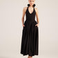 Ophelia Black Princess Style Maxi Dress