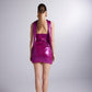 Vivid Pink Strappy Mini Dress