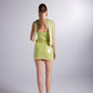 Vivid Green Strappy Mini Dress