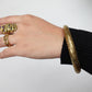 Etched Tribal Boho Brass Bangles - Thick, engraved bangles