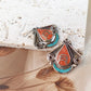 Tibetan Earrings, Turquoise and Coral Boho Earrings.