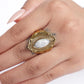 Large Moonstone Rings, Brass Rings, Large Boho Rings.