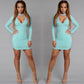 Long Sleeve Irregular Edge Sexy Slim Hip Dress