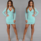 Long Sleeve Irregular Edge Sexy Slim Hip Dress