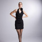 Becca Black Rose Accessorized Mini Dress