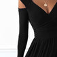Slit Surplice Long Sleeve Maxi Dress