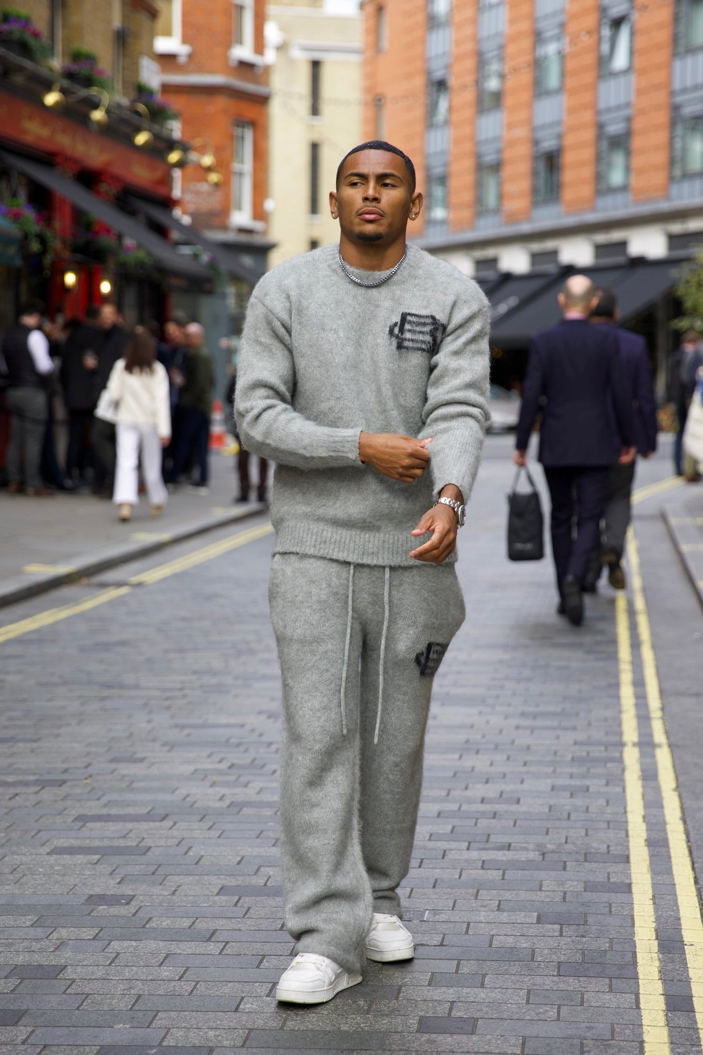 Mohair Knit BC Jumper - Light Grey