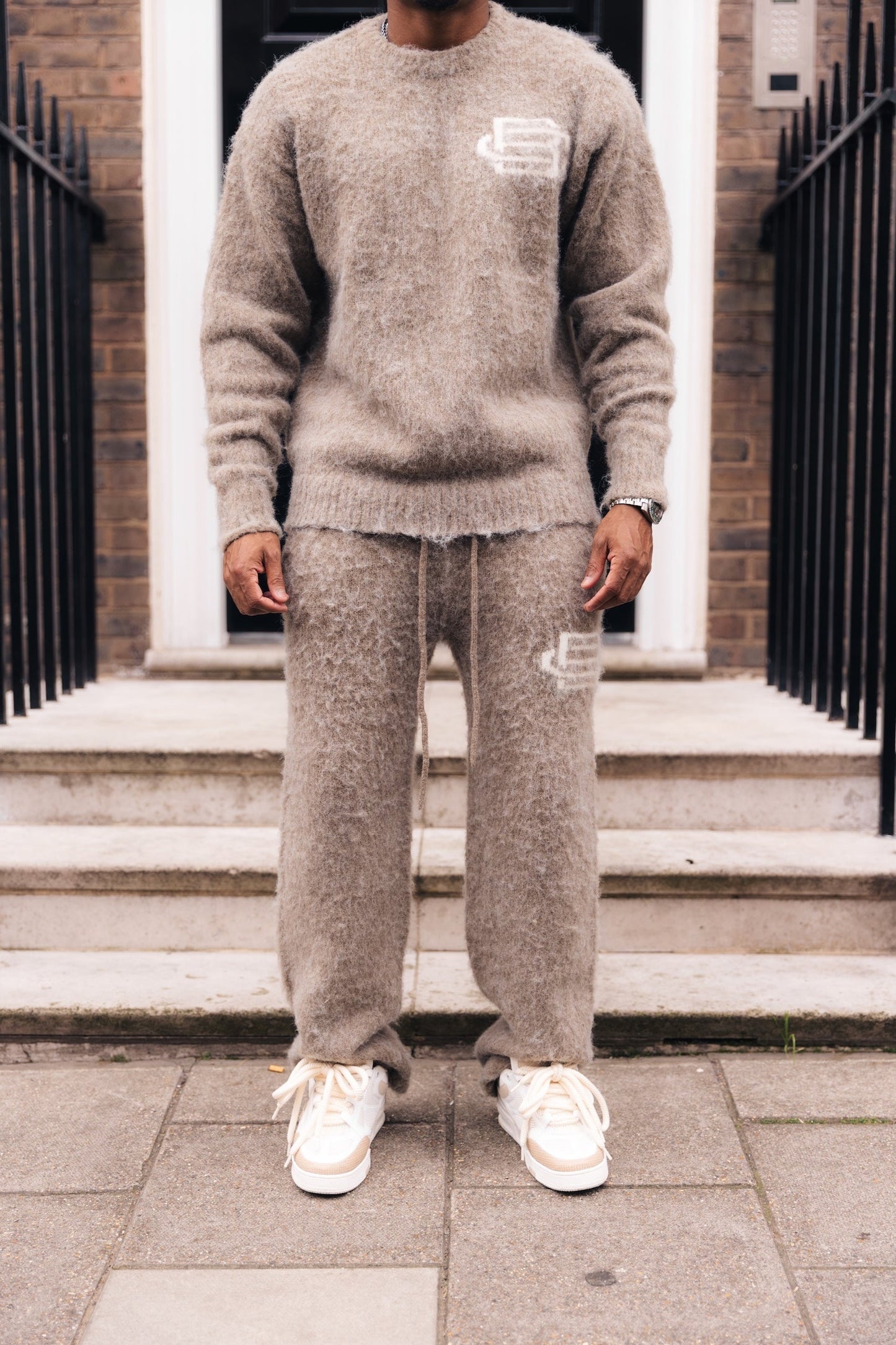 Mohair Knit BC Jogger - Taupe