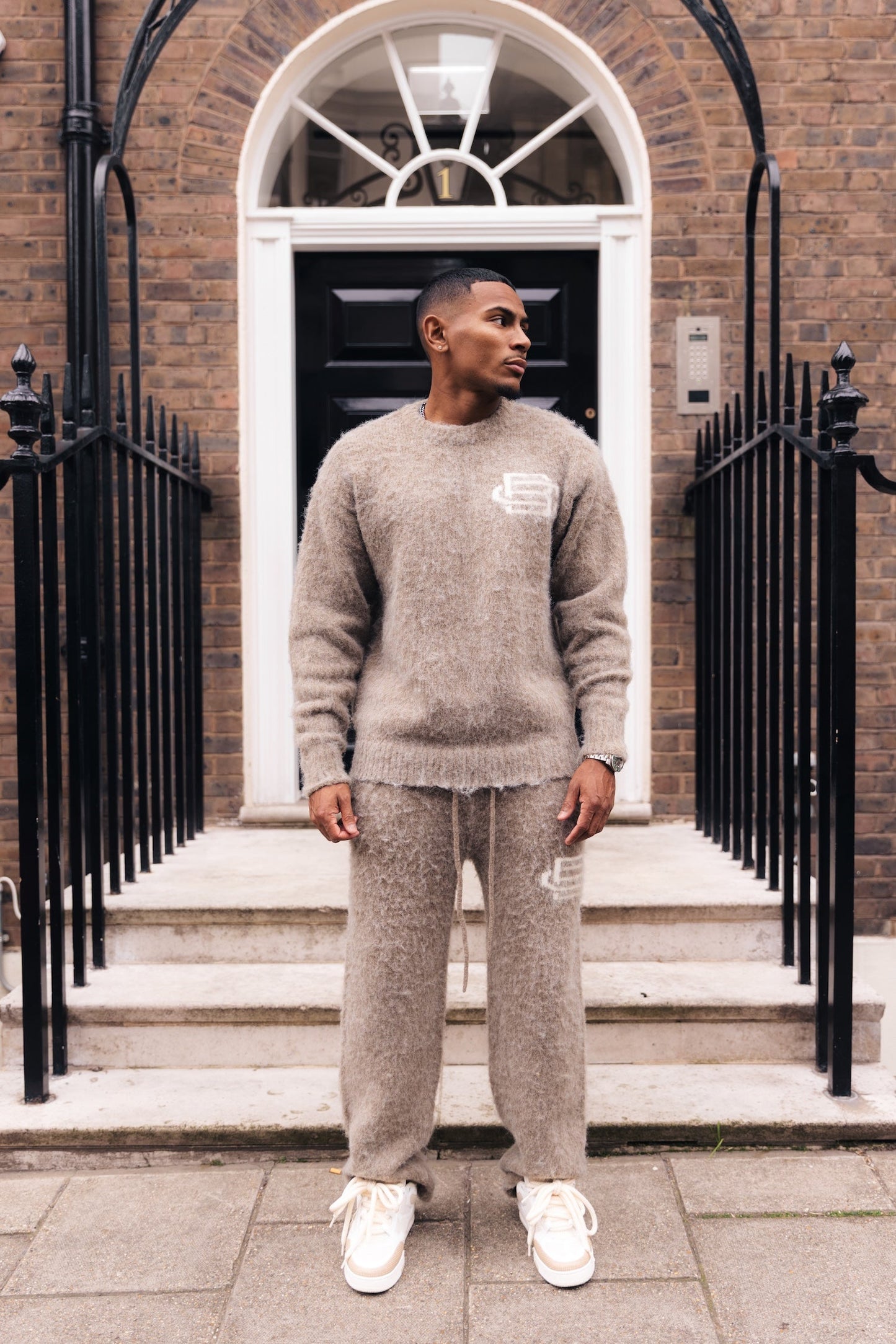 Mohair Knit BC Jogger - Taupe